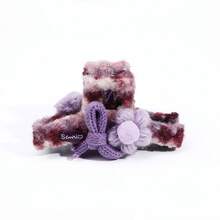 1 pieza Pinza de pelo con flor de fieltro morada, tamaño grande, antideslizante, estable, de alta calidad, romántica, dulce, accesorio de moda para el cabello para uso diario, citas, viajes. Elegante accesorio para el cabello.