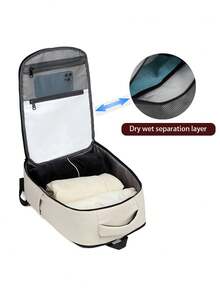 Mochila de gran capacidad para exteriores, mochila ligera para viajes/negocios, de tela de nailon expandible para estudiantes universitarios - A - Ver 6