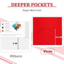 6-Pack Plastic Folders With Pockets, Poly Folder With 2 Pockets, Assorted Folders Hold US Letter Size Paper For Schoolsss/Office/Home - 什錦顏色 - 查看 5