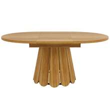 Extendable Dining Table, Kitchen Table, Balcony Table, Wooden Table, Round Table That Converts To Oval, 118-158 Cm, Seats Up To 6, Brown - Mocha Brown - View 12