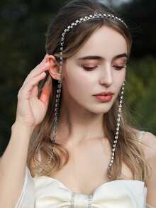 1件优雅奢华全镶钻发箍，适合婚礼、派对、晚宴、送礼、拍照、日常佩戴，时尚高端女士装饰发饰 - 彩色 - 查看 4