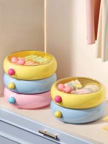 1个圆形衣柜收纳盒，多巴胺配色，适合收纳袜子、内衣等，多种款式可选，可DIY颜色搭配，建议购买套装以节省空间，适合日常使用。 - 彩色 - 查看 7