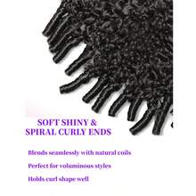 ZHENDEFA 3-In-1 Seamless Reversible Burmese Curly Half Wig, Real Human Hair, Glueless Half Wig With Drawstring, Women's Real Hair, Glueless & Lace-Free Wig, Spiral Curled Ends - SNatural - View 6