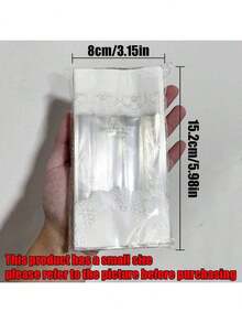 50 قطعة من الأكياس الشفافة للاستخدام المنزلي، مناسبة للكوكيز والحلويات والحلويات، أكياس ذاتية الإغلاق بمقاس 9.05 بوصة في 3.34 بوصة. - متعدد الألوان - مشاهدة 5