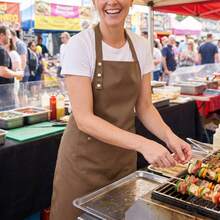 1 pieza/2 piezas/3 piezas/5 piezas Delantal impermeable y resistente al aceite, delantal estilo babero ajustable, delantal de cocina - Multicolor - Ver 8