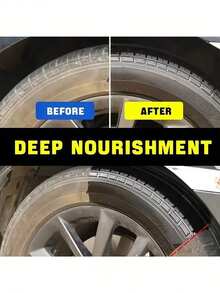 KineShineX Car Tire Brightener, Blackener, Durability And Anti-Aging Agent, Tire Polish, Essential Car Maintenance Tool Kit, Tire Care Cream, Polish, Car Paint Repair Agent, Auto Parts - Make Your Beloved Car Look Brand New. - A - View 5