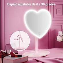 TendenciaEspejo De Maquillaje Con Luz Led Usb Recargable Marco RosaCalidad premium - 1 - Ver 4