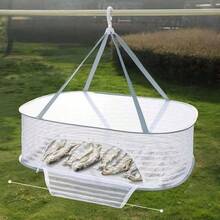 Foldable Drying Rack With Windproof And Insect-Proof Net Cover, Heavy Duty Collapsible Clothes Drying Rack With Zipper Closure, Space-Saving Mesh Drying Rack With Handle, Suitable For Herbs, Vegetables, Fish And Fruits, Applicable For Home, Camping And Gatherings, Easy To Clean Fabric Structure - Multicolor - View 11