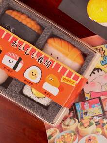 1 Set Japanese Sushi Scented Candles, Romantic Atmosphere Decor, High-End Photoshoot Props, Suitable For Holidays, Festivals, Valentine's Day, Ramadan, Easter, Mother's Day, Christmas, Halloween, New Year, Memorable Gifts For Family And Friends - Multicolor - View 4