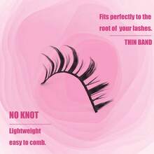 10 Cặp lông mi giả hoạt hình Anime, kiểu dáng tự nhiên, chất liệu giả lông chồn, nhẹ và mềm mại, dày dặn kiểu Hàn Quốc/Nhật Bản, thích hợp cho cosplay, chiều dài 5-12mm. - Lông mi Manga nhọn - Xem 6