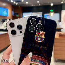 FC Barcelona Stadium Night View Phone Case Compatible With  12 13 14 15 Pro  14 Plus  15 16 Pro Max  17  17 Pro  17 Pro Max And  17 Air Made Of TPU Material Anti-Slip And Drop-Resistant With Classic Straight Edges And A Slightly Frosted Feel A Perfect Gift For Football Fans Family Friends And Loved Ones - màu đen - Xem 4