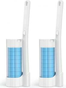 1pc Disposable Toilet Brush, Toilet Brush Holder, Compact Wall-Mounted Disposable Toilet Cleaning System, Suitable For Modern Bathroom, Hygienic Home Toilet Cleaner, Toilet Brush - 1 Set Of Handle Bases - View 4