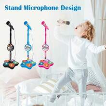 Kids Fashion Karaoke Microphone With Stand - Built-In Tracks And Instruments, Cognitive Development Educational Electronic Toy, Perfect Christmas/Birthday/New Year/Holiday Gift For Boys And Girls - Multicolor - View 10