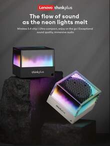 Lenovo 联想 K31 迷你蓝牙音箱，高品质音效，强劲低音，蓝牙 5.4，便携式，小巧 TWS，呼吸灯效果，超长续航，无线连接手机、笔记本电脑，送礼佳品 - 彩色 - 查看 1