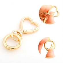 2pcs Rotating Clasps, Double-Ended Rotating Spring Hooks Metal Rotating Clasp Lanyard Spring Hooks With Spring O-Ring Lobster Clasp, Suitable For Keychains, Bags, Wallets, Lanyards, Jewelry DIY Crafts - Gold - View 8