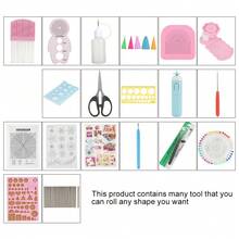 24Pcs DIY Quilling Paper Slotted Tools Sets Art Craft Decoration(color random) - Multicolor - Ver 7