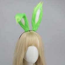 Cute Rabbit Ears Headband Long Furry Dog Ears Animal Cosplay Headband (Green) - Green - View 4