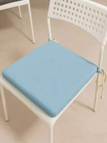 Soft, Fluffy Chair Cushion For Garden, Balcony, And Living Room – Single Bottom Piece In Der Turkei - Baby Blue - View 1