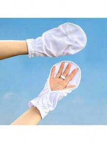 1 双夏季驾驶/骑行轻便透气防紫外线露指手套 - 防曬袖套 - 查看 5