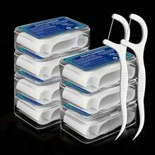 100 Dental Floss Picks, With A Sealed Storage Box. Ultra-Thin And Smooth, Floss Picks Made With Advanced Cleaning Technology Are Suitable For Oral Care. The Floss Will Not Break Or Wear Out. Portable Disposable Dental Floss Picks Are Essential Items For Daily Travel And Home Use. - 2盒/100個 - 查看 2