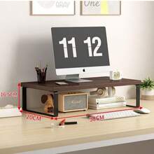 1个桌面电脑显示器支架增高架，返校必备，显示器增高架，台式电脑显示器支架架，办公桌收纳整理架，桌面配件 - 彩色 - 查看 10