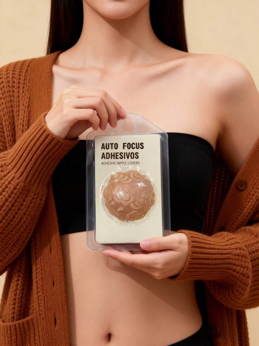 Lace Silicone Nipple Covers - Skin - Flower (Including Packaging) Are Ultra-Thin And Lightweight, Feeling Like A "Second Skin" And Providing A Completely Comfortable Experience All Day. - Màu be - Xem 1