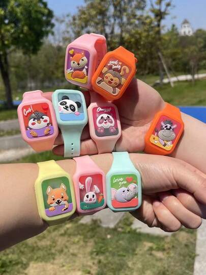 5pcs/10pcs Random Silicone Animal Themed Birthday Party Decorative Wristbands