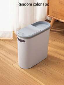 10L/2.64 Gallon Slim Trash Can, Pedal-Operated Lid, Durable Plastic Material, Polished Surface, No Electricity Needed, Suitable For Bathroom, Bedroom, Living Room - Creative Home Decor, Bathroom Trash Can | Stylish Trash Can | Durable Plastic Bin, Bathroom Trash Can, Toilet Paper Holder, Toilet Paper Dispenser, Trash Can, Bathroom Accessories - Multicolor - View 13