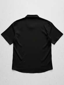 男士休闲短袖T恤，夏季 - 黑色 - 查看 4