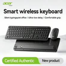Acer OCC316 Keyboard And Mouse Combo - Plug & Play, Compact Wireless Keyboard And Ambidextrous Wireless Optical Mouse, Compatible With Windows/OS (No Receiver Required) - Black - View 1