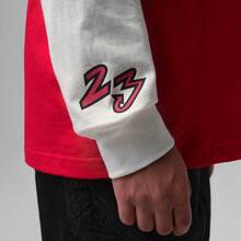 Jordan Teenage Long Sleeve T-Shirt, Knitted Collarless Long TJD2612044GS-002 - Red - View 4