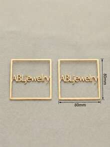 Custom Name Earring,Oversized Square Hoop Earrings , Bold Oversized Lightweight Gold Hoops,Handmade Statement Jewelry,Lightweight Modern Geometric Hoops , Minimalist Art Jewelry,Elegant Statement Jewelry ,Name Hoops Earring,Best Friend Gift,Mother's Day Gift, Anniversary Gift