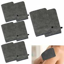 沐浴去角质手套，带挂环的身体去角质手套，用于沐浴、面部水疗、洗手、深层清洁去除死皮的磨砂去角质手套，男女通用