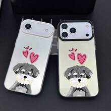 こちらの愛らしいカートゥーンスタイルの犬のハートタイプの電話ケースは、17、16、15、14、13、12、11 Plus、17 Pro、17 Pro Max、17 Air、および17シリーズと互換性があります。 お友達、愛する人、または自分自身を分けるへの完璧なクリスマスプレゼントです。 - 半透明シルバー - チェックする 4