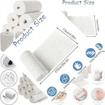 Plaster Cloth Rolls Strip For Project Mask Making Sculptures Body Casts Scenery Construction, Bandages With Great Wrapping Function