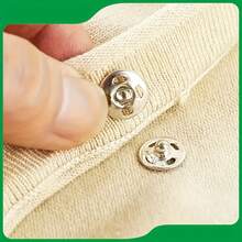 100/50pcs Sewing Garment Metal Black/Silver Snap Buttons, Letter Metal Press Buttons 8mm, Suitable For DIY Sewing, Clothing And Wallets, Black/Silver Available - Multicolor - View 6