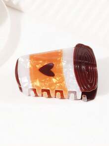 1个咖啡面包造型发夹，女士发饰，适合头部装饰，适合作为生日或情人节礼物，女士头巾冬季发饰，女士发爪，优雅发夹 - 彩色 - 查看 8