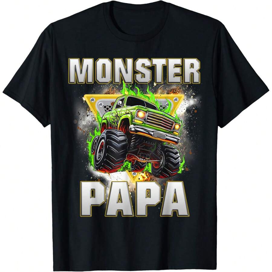 Monster Truck Papa Monster Truck Are My Jam Boys T-Shirt - màu đen - Xem 1