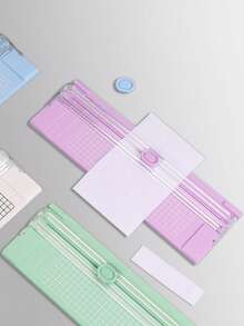 Random Style Mini Paper Cutter, Portable Photo Trimmer, A4 Manual Paper Cutting Knife, Multi-Functional Salary Slip Specialized Blade, Office Sliding Paper Shredder