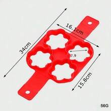 1pc Creative Silicone DIY Egg Cooker, 4-Cavity Multi-Function Pancake Mold, Egg Cooking & Baking Mold - Multicolor - View 9