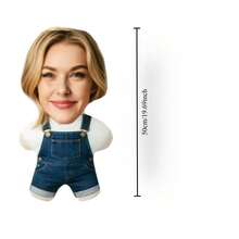 1 Personalized Pillow - Customized Face And Overalls. Unique And Breathable, Suitable For Her, Him, It, Boyfriend, Girlfriend, Dad, Mom, Family, Friends, Anniversary, Mother's Day, Birthday, Valentine's Day, Christmas, Halloween, Graduation Ceremony, Father's Day, Wedding, Housewife, Sofa, Bed, Car, Tea Room, Bedroom, Bathroom, Living Room, Dining Room - Multicolor - View 15