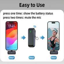 Mikrofon Lavalier Nirkabel Tahan Guncangan dengan Kotak Pengisian Daya, Kompatibel dengan iPhone/Android, Mikrofon Perekam Profesional dengan Peredam Kebisingan Cerdas, Sempurna untuk Perekaman Video, Bermain Game, Wawancara Langsung, Vlog, Hadiah Hari Perempuan, Hadiah Ulang Tahun - Mikrofon lavalier - View 7