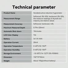 POROMETISTO-WT01 数字木材水分仪，电感式木材水分检测仪，便携式混凝土水泥砖水分仪 - 橘色 - 查看 9
