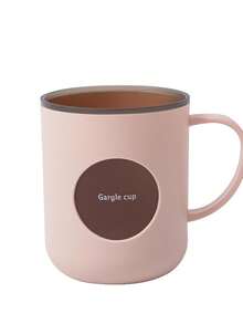 [Customized] Dual-Color Dual-Layer Rinse Cup, Customizable Name, Couples Bathroom Cup, Skin-Friendly Material + Stylish Contrast Color Design, Compact Size, Built-In Handle For Easy Grip, Exclusive Customized Text To Avoid Sharing, Keeps Vanity Tidy, One Person One Cup For Better Hygiene, Suitable For Rental, Home, Dorm