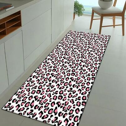 1 pieza Alfombra camino de leopardo extra larga - Grande de 48x16 o 60x18 pulgadas Moderna con estampado animal en negro, marrón y beige, con respaldo de fieltro suave y alta densidad de pelo, lavable a máquina para pasillo, sala de estar, dormitorio, decoración del vestíbulo del hotel - Impresión unilateral, duradera y cómoda, diseño de leopardo elegante en negro, beige y marrón, alfombra de dormitorio, accesorio de hogar contemporáneo, cómoda bajo los pies, alfombra decorativa, diseñadores de interiores, decoradores del hogar