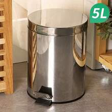 Thùng rác tròn bằng kim loại có bàn đạp, dung tích 8L/5L, thích hợp cho nhà bếp, phòng tắm, nhà ở, có lớp lót bên trong có thể tháo rời. - Rượu sâm banh - Xem 6