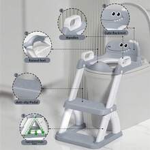 1pc Baby Potty Training Seat, 2-In-1 Toilet Trainer With Non-Slip Pad And Footrest, Unisex