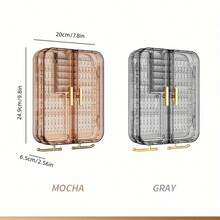 1pc Jewelry Storage Box, Multi-Function Earring Necklace Jewelry Box, Elegant Wall-Mounted Jewelry Holder - Multicolor - View 4