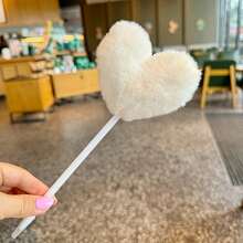 4/2pcs/1pc Heart & Rainbow Ballpoint Pens, Fluffy Pens, Suitable For Valentine's Day Gifts, Cute Gift Pens, Writing, Back To School, Gifts, Plush Ball Pens - Multicolor - View 7