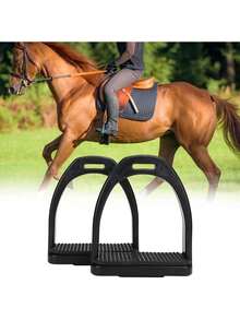 Tnfeeon 2 Piezas de estribos de Alta Resistencia, estribos de plástico Negro de ingeniería con Almohadilla de Goma Antideslizante Accesorios para Herramientas de equitación(Big),38912747 - Albaricoque - Ver 5